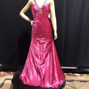Night Moves Hot Pink Fushia Prom Dress size 4